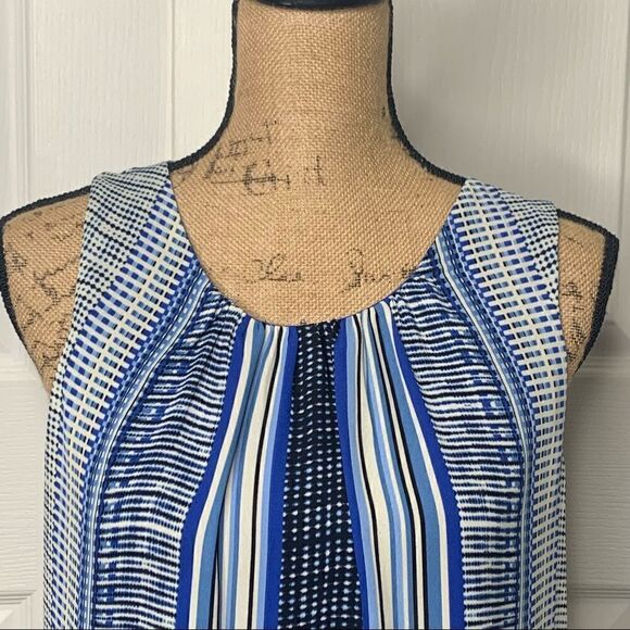 ▫️ROSE & OLIVE Multi-colored Striped Flowy Layered Tank Women’s Top | Size Small - Picture 3 of 13
